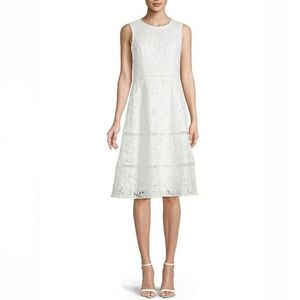 Karl Lagerfeld Paris Lace Eyelet Dress